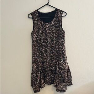 Theory Black and Pink Mini Dress